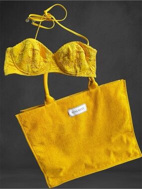 Nina Ricci Yellow tote bag  and Kate Spade bra